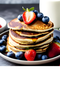 Healthy Protein Pancake with Nuts and fruits